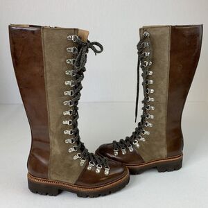 Grenson England Womens Nanette Hi Boots Leather Brown Size US 5 UK 3‎